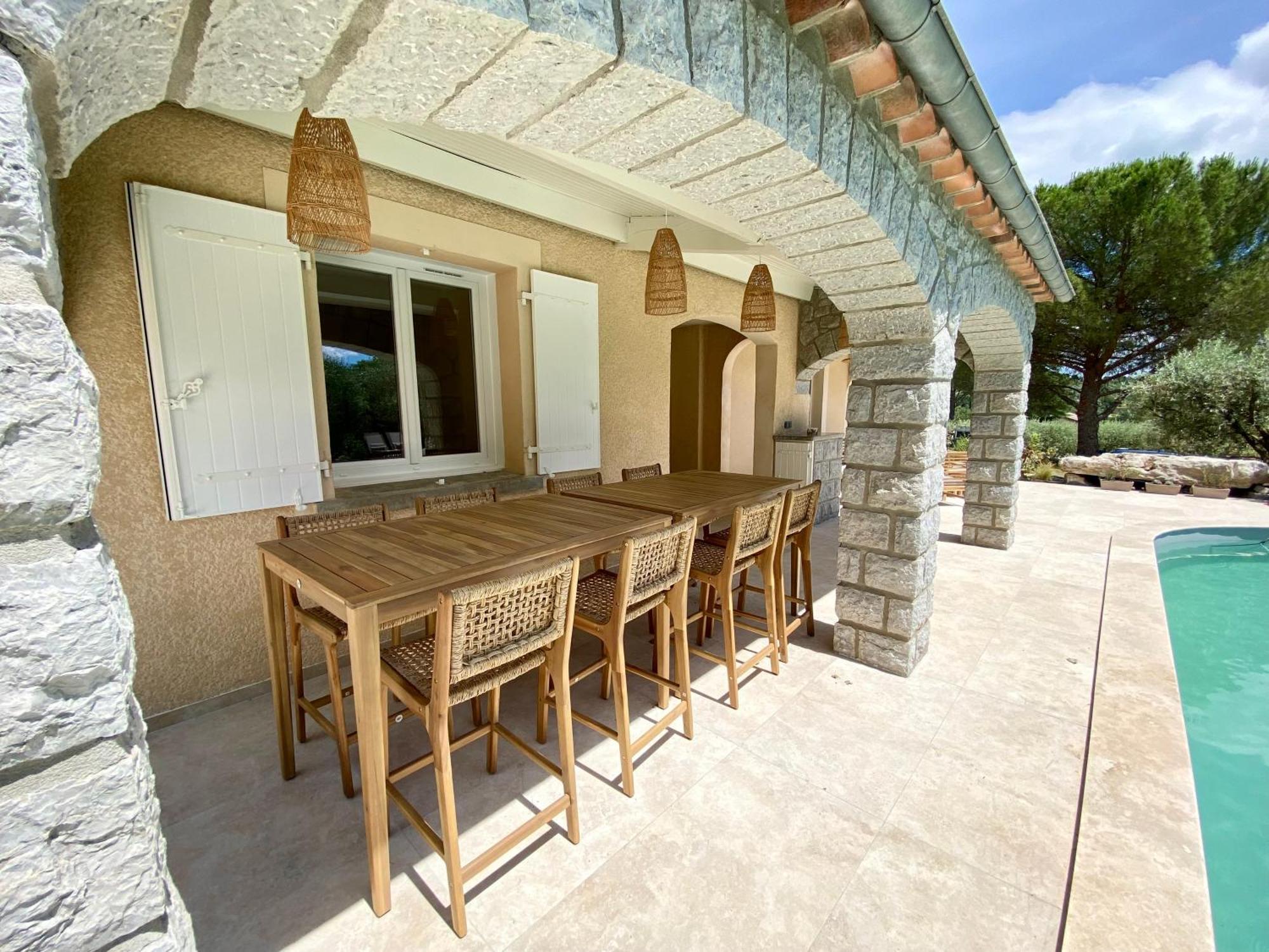Maison Pour 12P, Piscine A Debordement Chauffee D'Avril A Octobre Inclus Ruoms Exterior foto